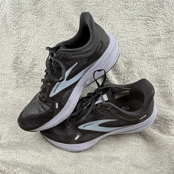 Brooks Launch 9 Running Shoes Womens Size 8 Black Gray Athletic Sneakers Gym - Picture 1 of 7